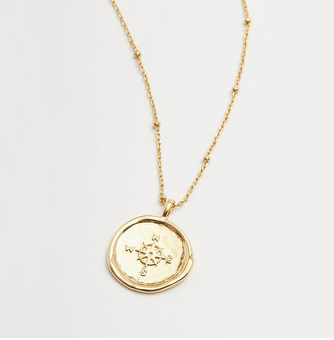 Compass Coin Necklace