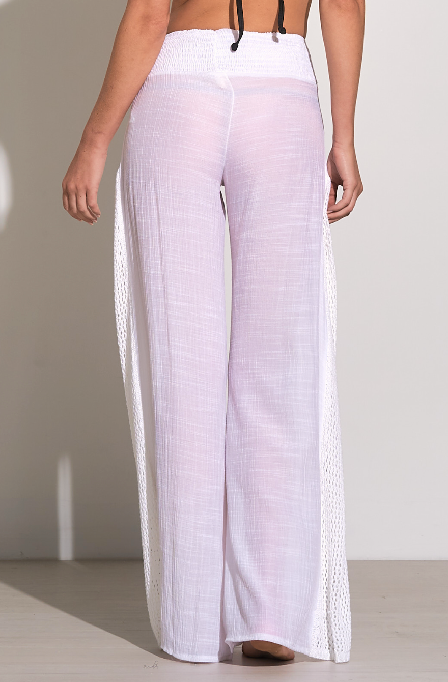 Crochet Pants-White- Final Sale