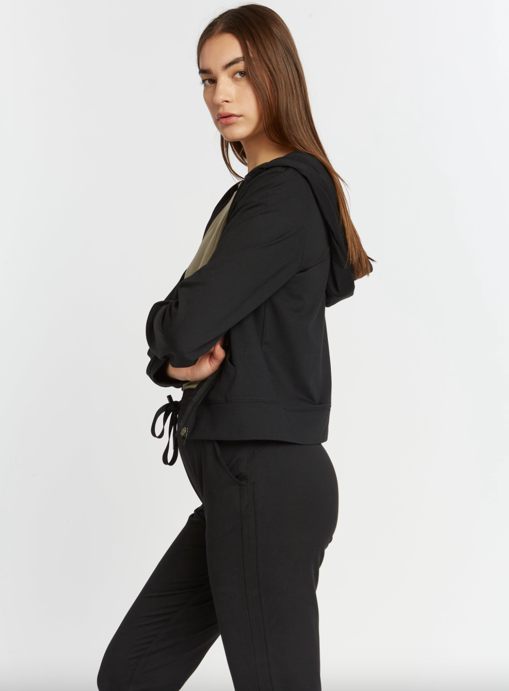 Josie Zip Up-Black