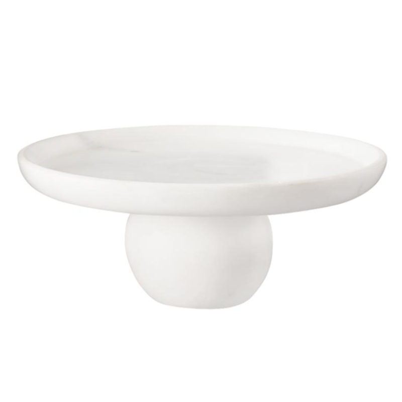 10" Round Marble Pedestal Tray