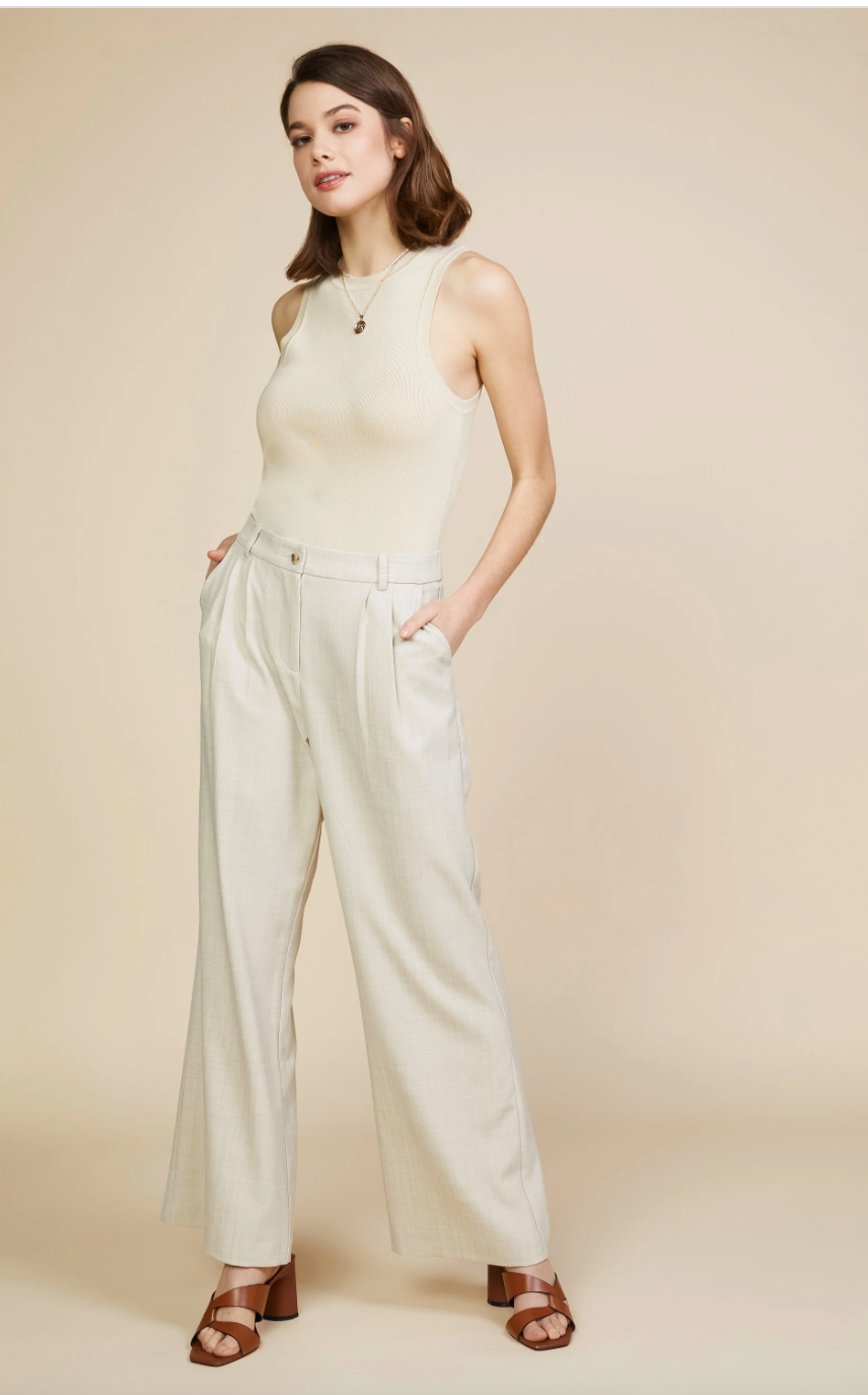 Melange Trouser-Beige