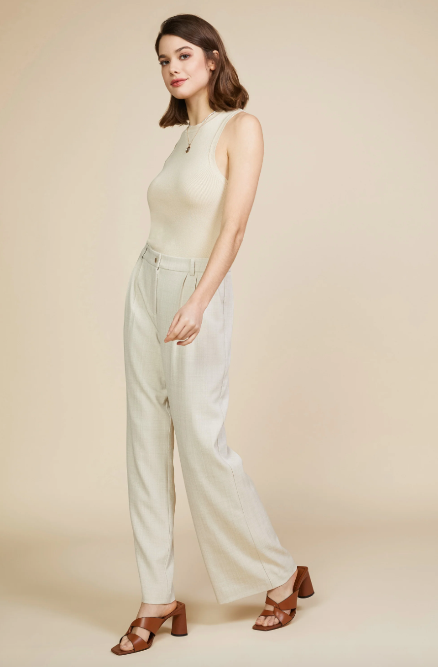 Melange Trouser-Beige-Final Sale