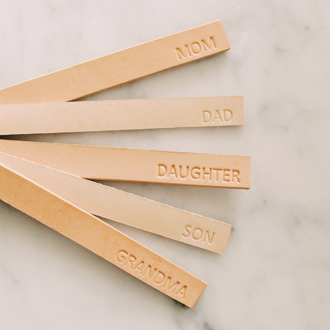 Personalized Leather Tags (5 Styles)