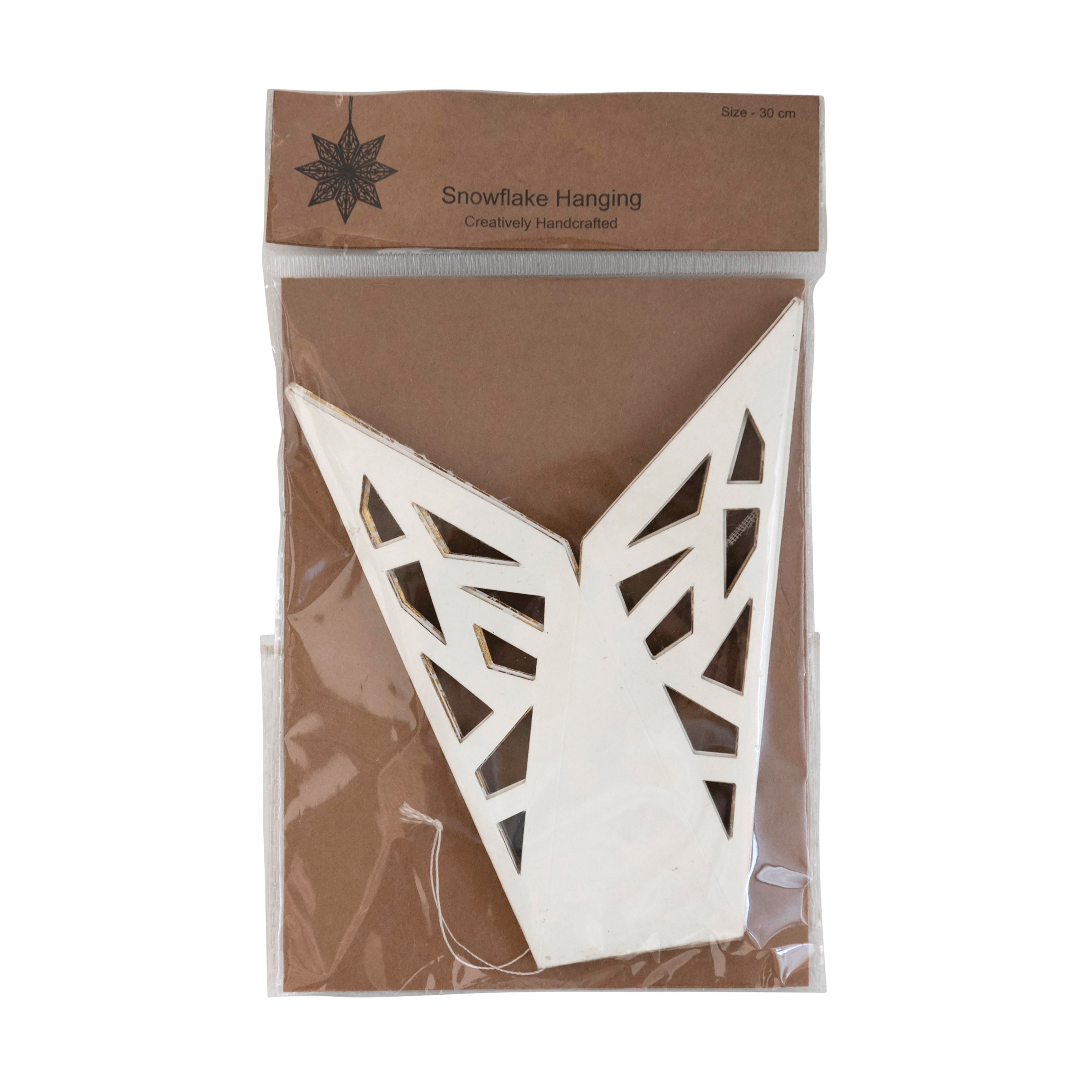 White Paper Snowflake Ornament (2 Sizes)
