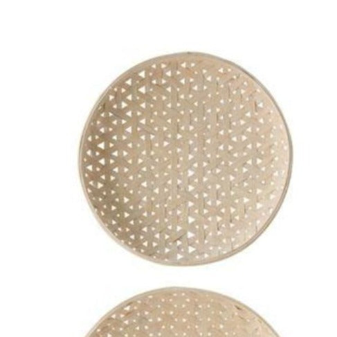 Light Round Woven Tray