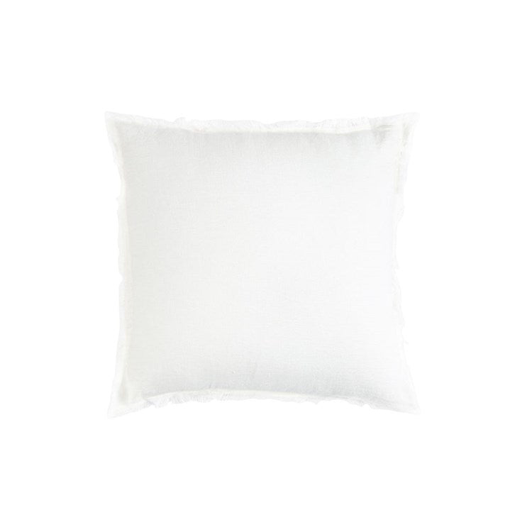 Soft White Linen Pillow 20x20