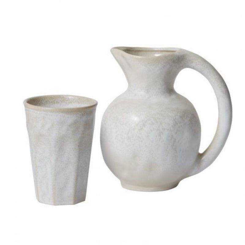 Vintage White Stoneware Tumbler