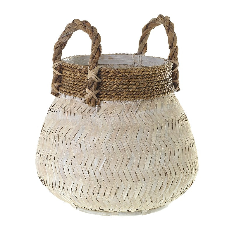 Bamboo & Jute Handled Basket (2 Sizes)