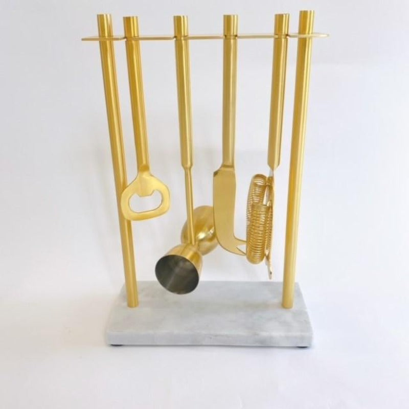 Marble and Gold Bar Set