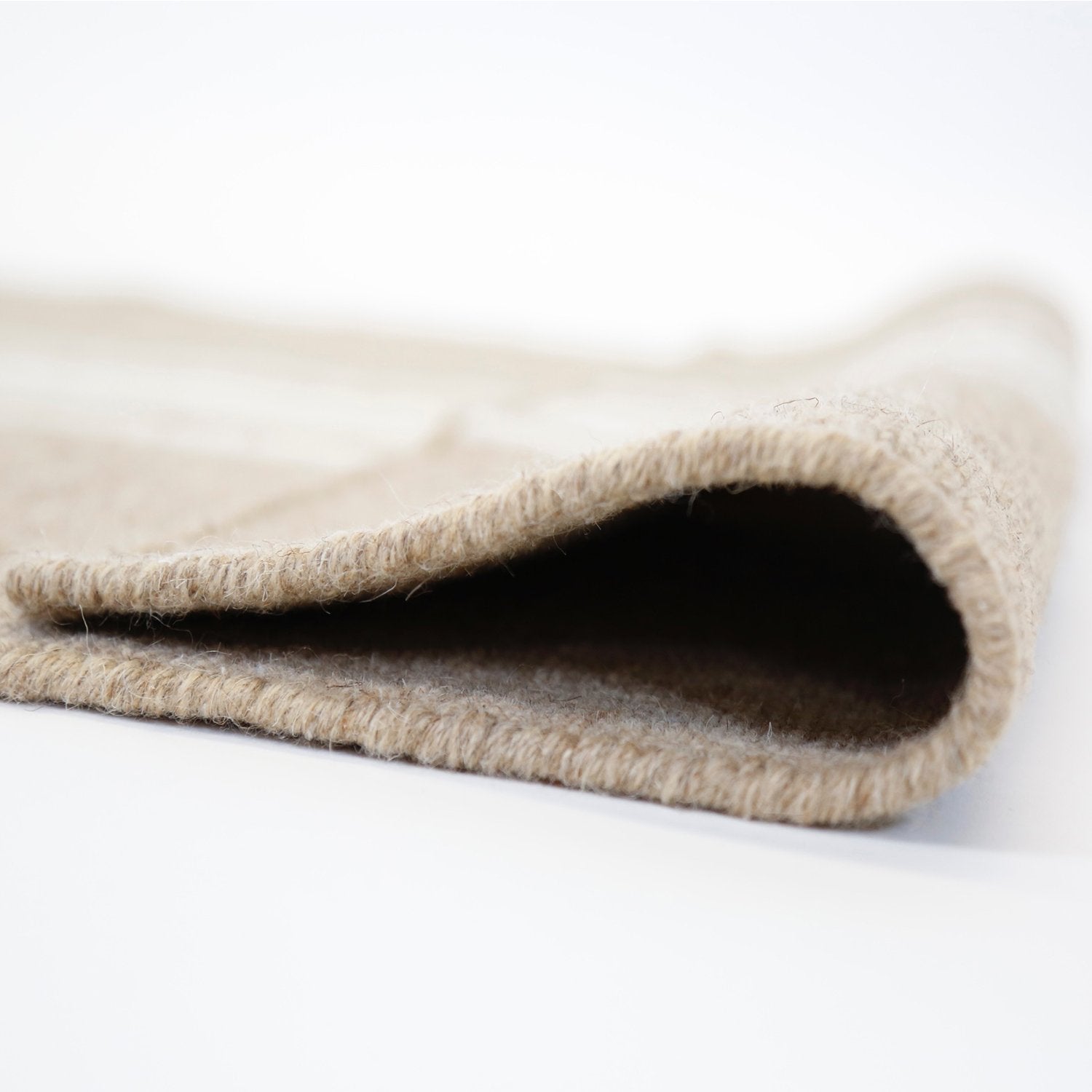 Handwoven Wool/Jute Rug- Natural with Ivory Stripe