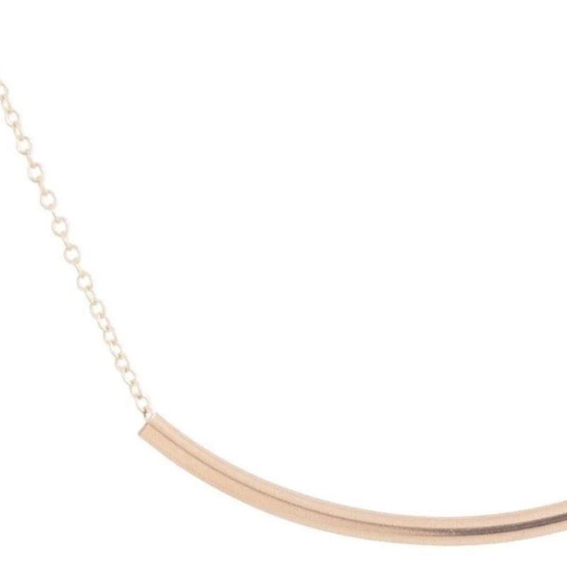 16" Bliss Bar Small Gold Necklace