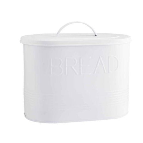 White Tin Bread Box