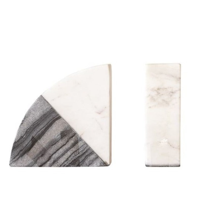 Black & White Marble Arch Bookends (Set of 2)