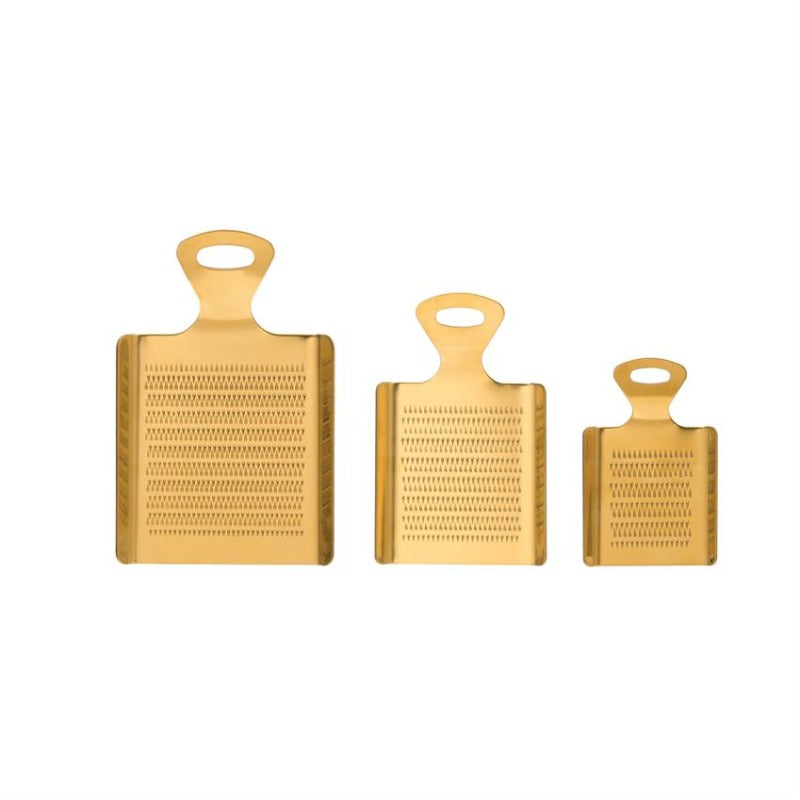 Gold Stainless Steel Grater (Set of 3)