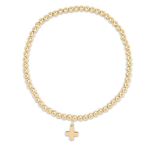 Signature Cross Gold Charm 3mm