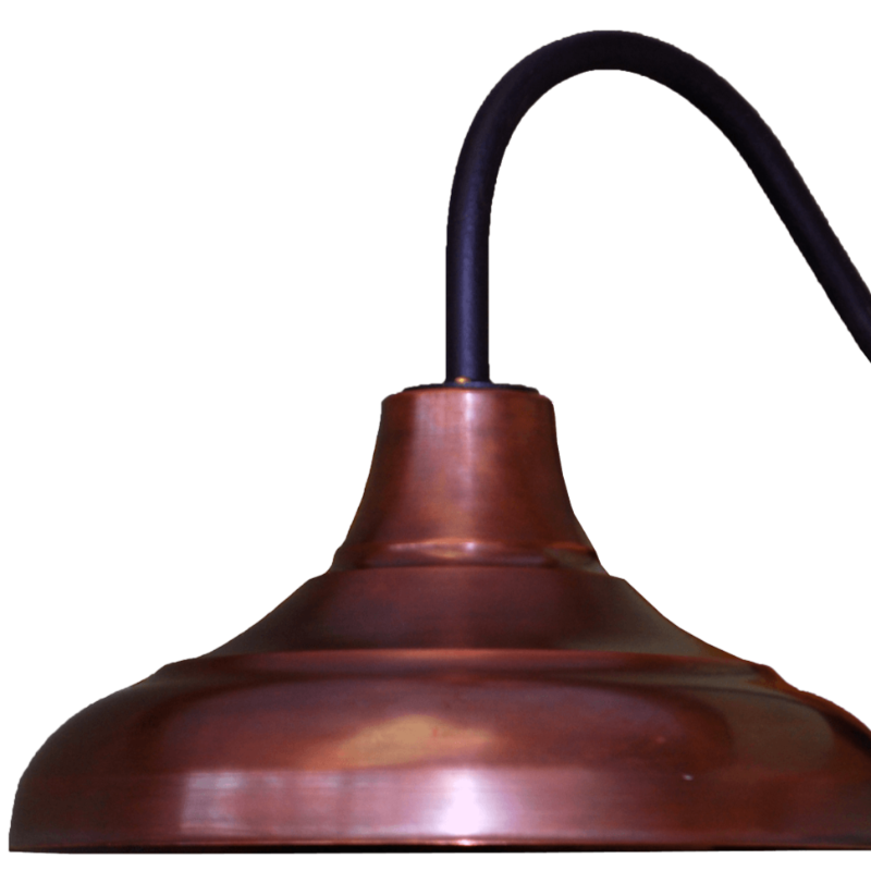 Copper Goose Neck Exterior Sconce 16"Wx28"Dx15"H