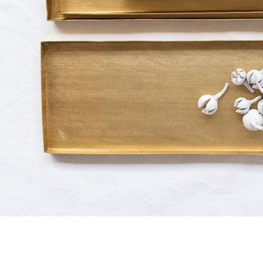 Textured Matte Brass Tray (Available in 3 Sizes)