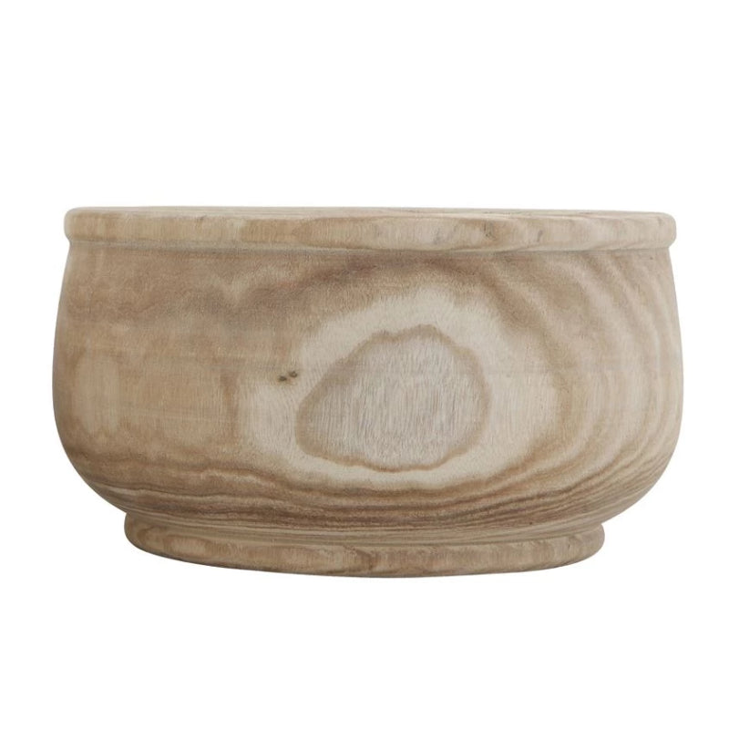 Round Paulownia Wood Planter