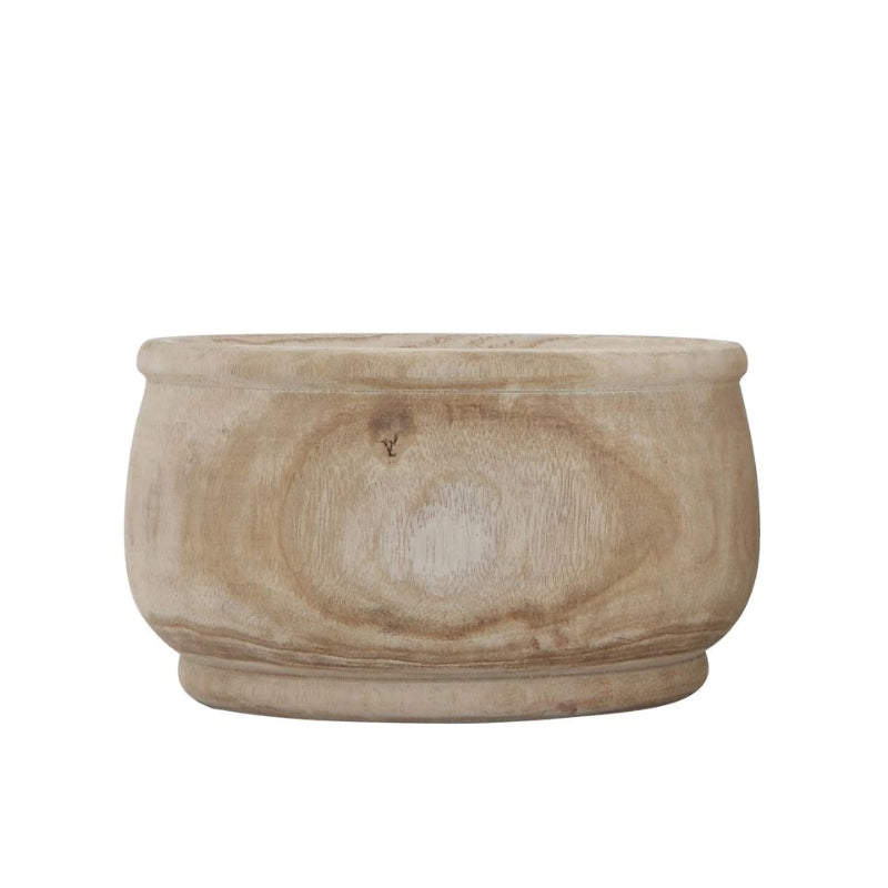 Round Paulownia Wood Planter