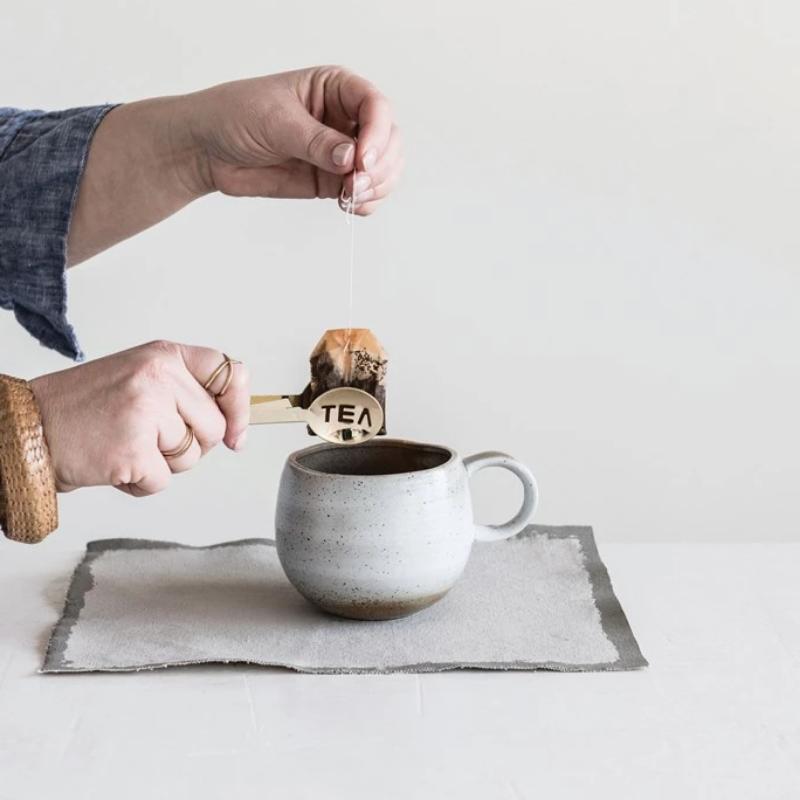 Stainless Steel "Tea" Tongs, Gold Finish