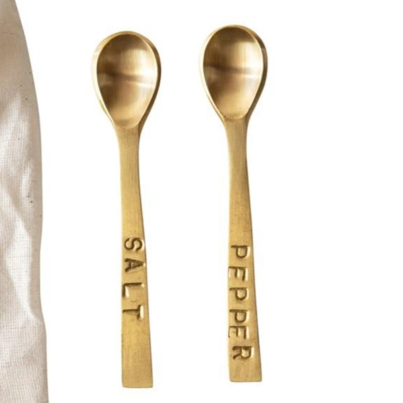 Salt & Pepper Spoons in Drawstring Bag (Set of 2)