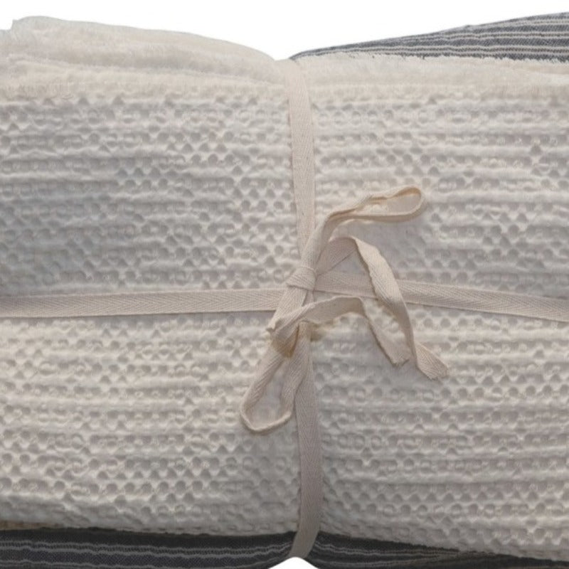 Blue and White Bedding Set (Blanket and 2 Shams)