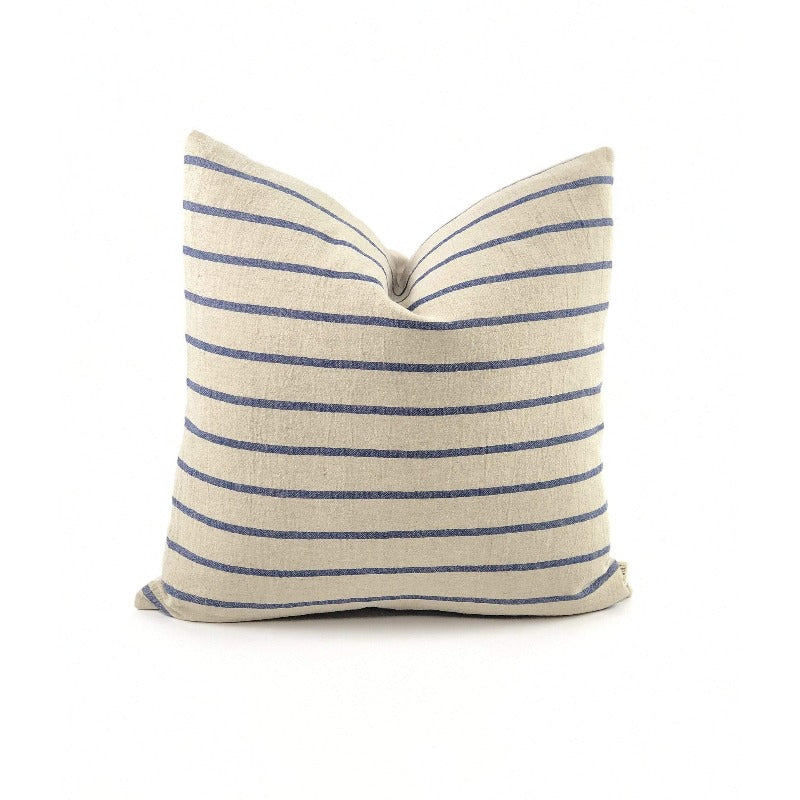 Thin Blue Striped Pillow (22" x 22")-Final Sale