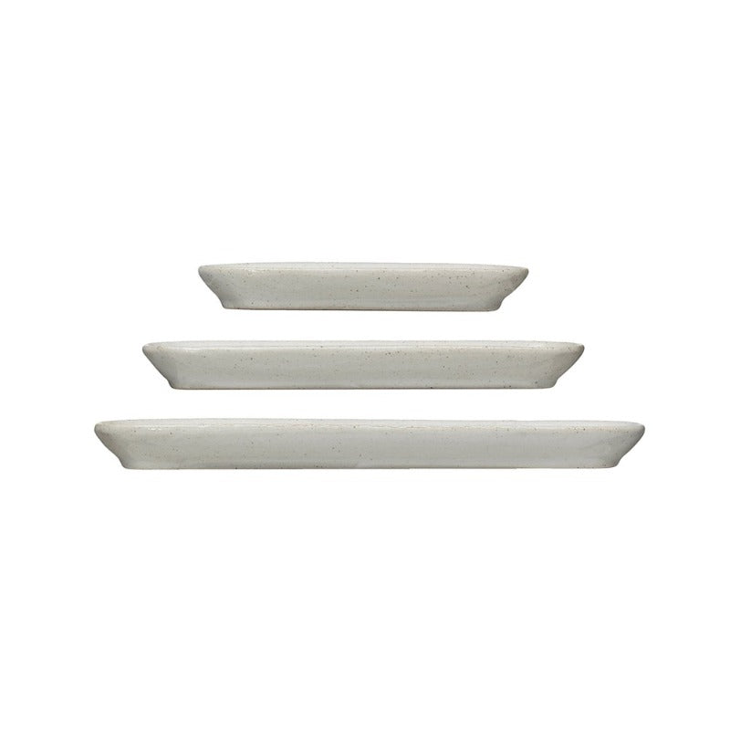 White Stoneware Tray (3 Sizes)