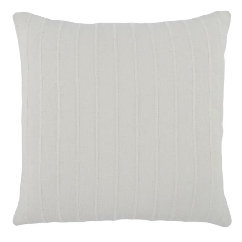 White Woven Stripe Pillow 22x22