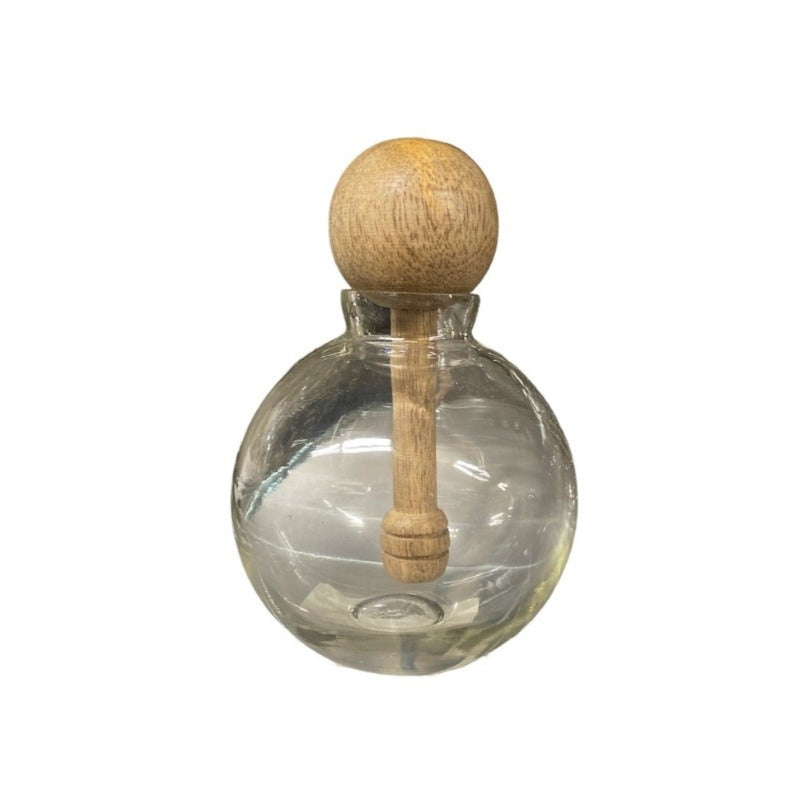 Round Glass Honey Jar