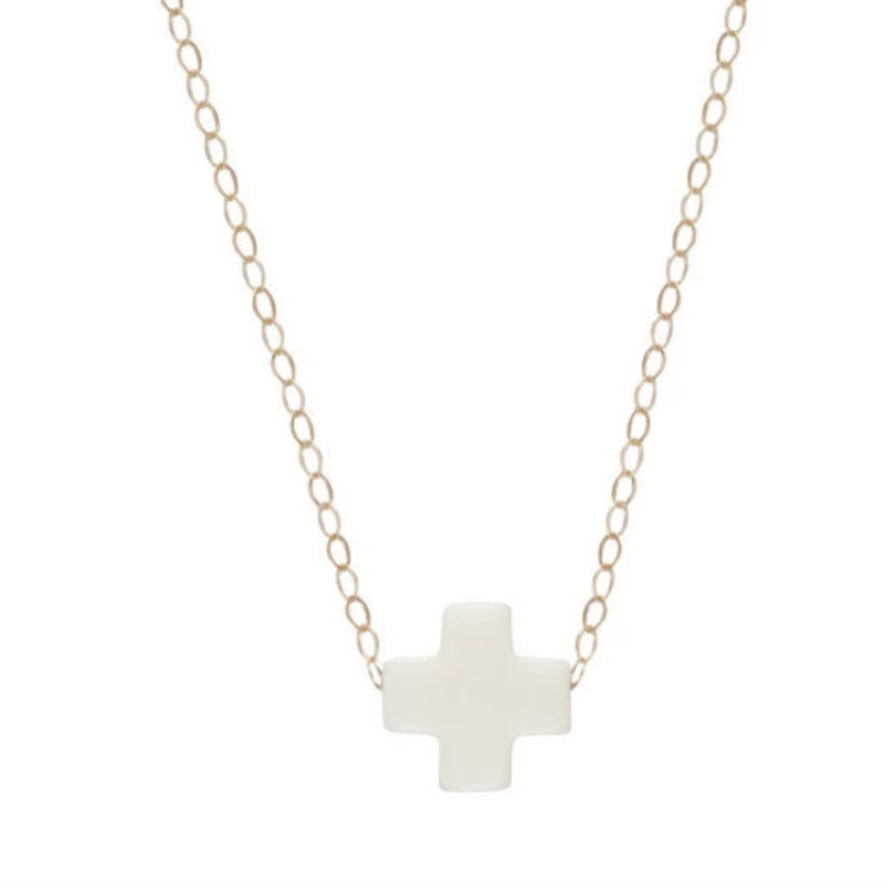 16" Necklace Gold - Signature Cross (4 Colors)