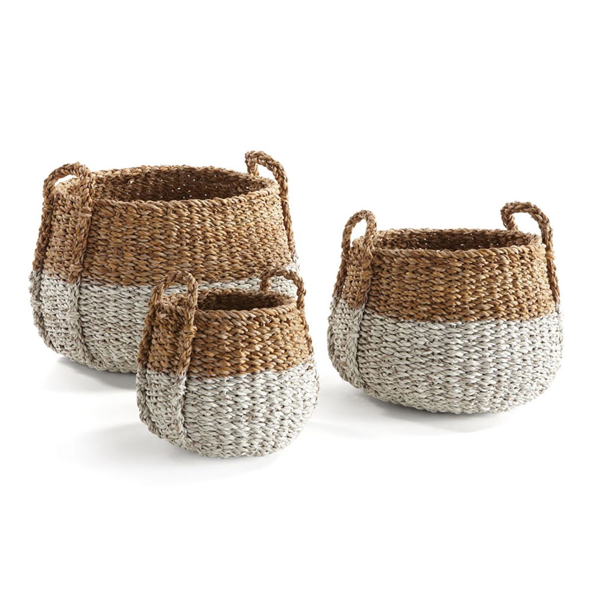 Seagrass Round Baskets With Handles