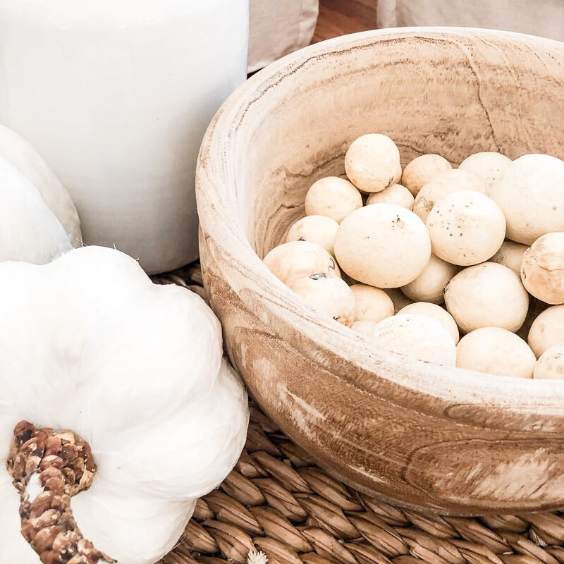 Round Paulownia Wood Planter