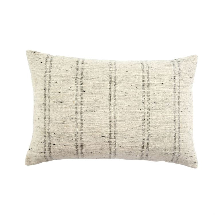 Grey Slub Cotton Lumbar - 16x24