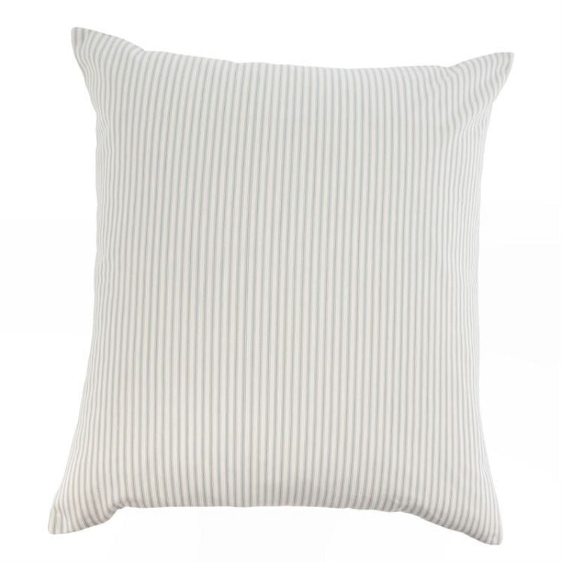Gray Ticking Stripe Pillow 24x24