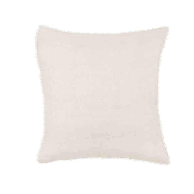 Natural Linen Pillow With Eyelash Fringe