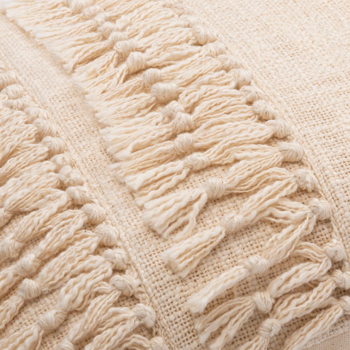 Cream Tassel Lumbar Pillow 14x22-Final Sale