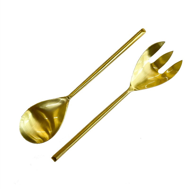 Matte Gold Serving Utensils - Set of 2