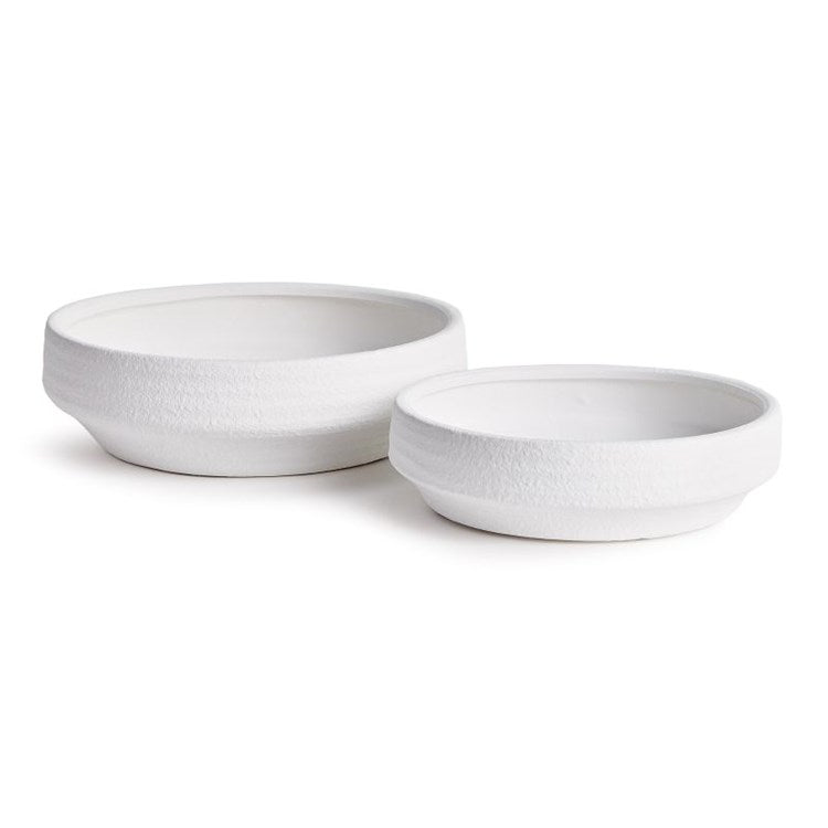 White Matte Glaze Decorative Bowl  (2 Sizes)
