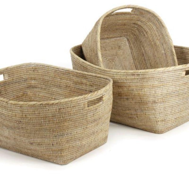 Rattan Basket with Handles (3 Sizes)