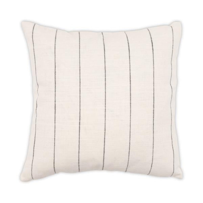 Napa White Striped Pillow 22x22
