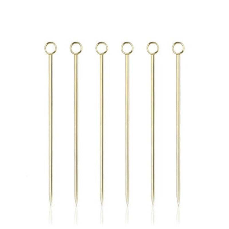 Gold Cocktail Picks (Set of 6)