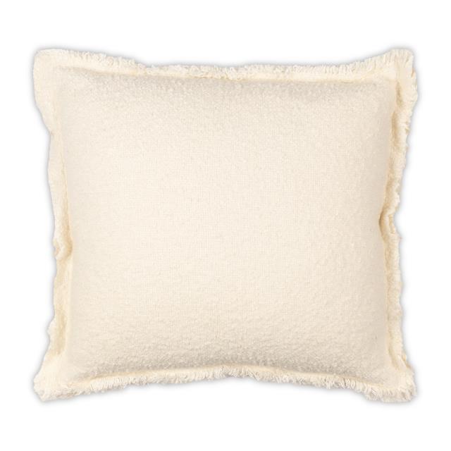 Riley Oyster Frayed Pillow 22x22