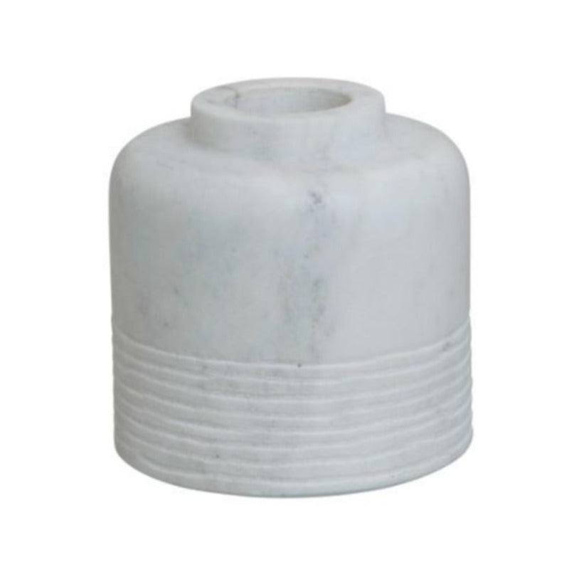 Carved White Marble Vase (2 Sizes)