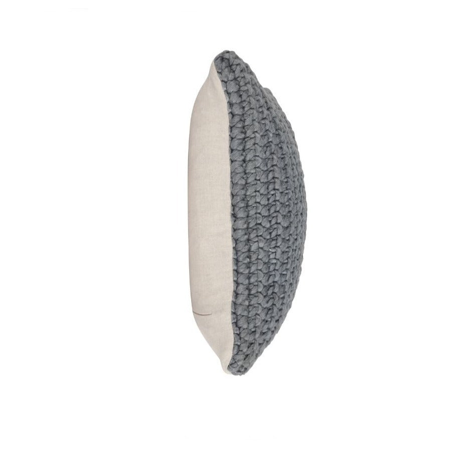 Knit Steel Grey Pillow - 20x20