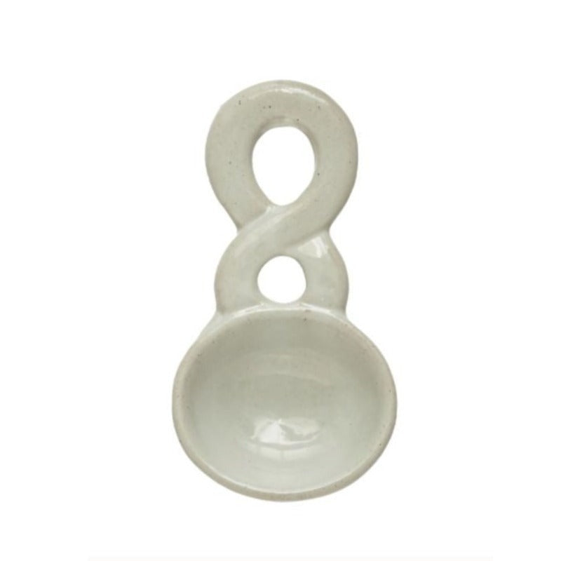 Twisted Handle Stoneware Scoop