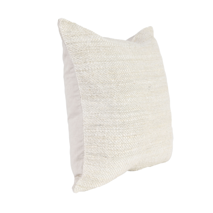 Ivory Jute Pillow 22x22