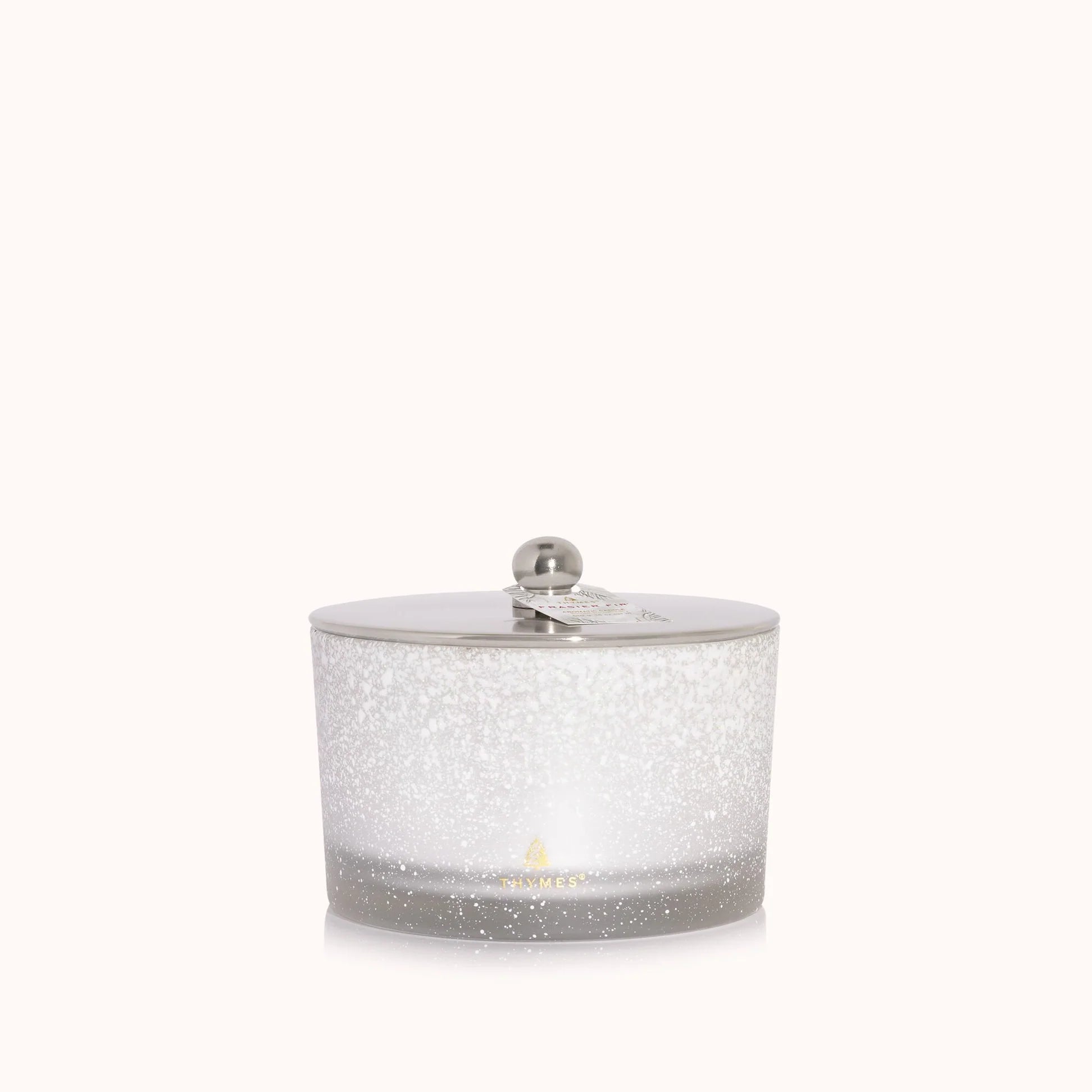 Thymes Frasier Fir Flocked 3-Wick Candle-18oz