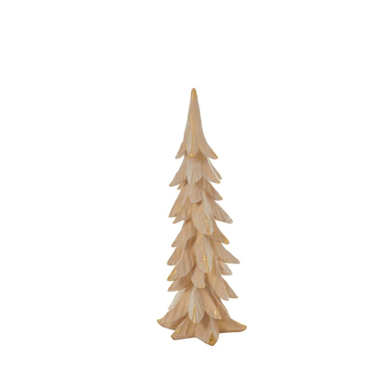 Flocked Gold Decorative Tree (3 Sizes)