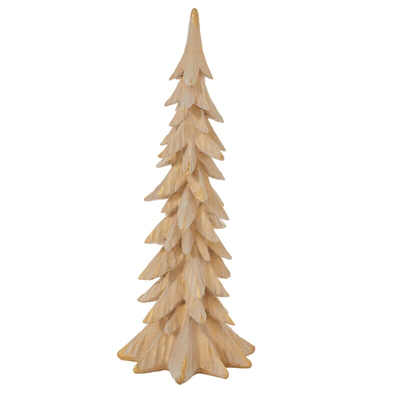 Flocked Gold Decorative Tree (3 Sizes)